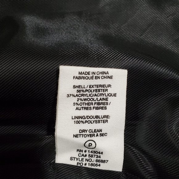 AVEC LES FILLES Grey Blue Plaid Pea Coat XS NWT - Picture 12 of 15